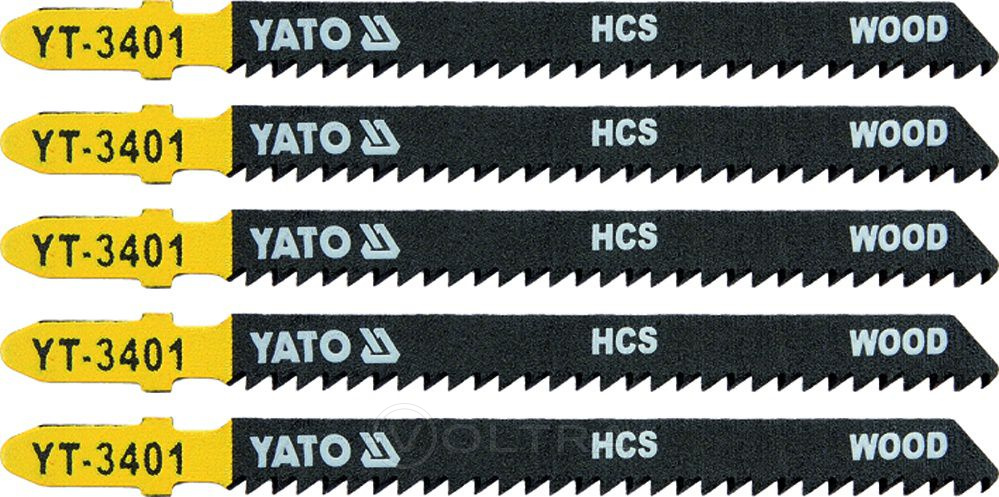 Полотна для электролобзика по дереву и ПВХ L100мм (5шт) Yato YT-3401