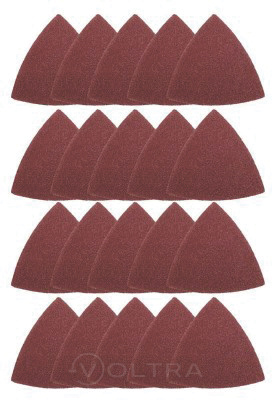 Треугольная шлифовальная бумага на тканевой основе 80мм P80, P120, P240 (20шт) Yato YT-34693