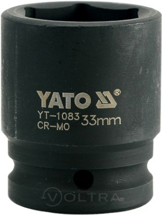 Головка торцевая ударная 3/4" 6гр. 33мм L56мм CrMo Yato YT-1083