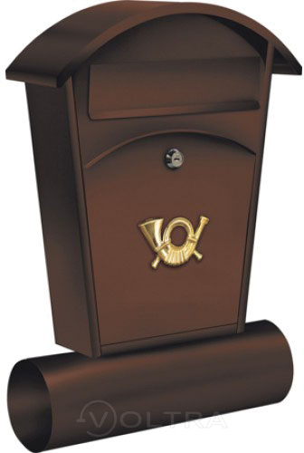 Ящик металлический почтовый 480х280х80мм коричневый Vorel 78592