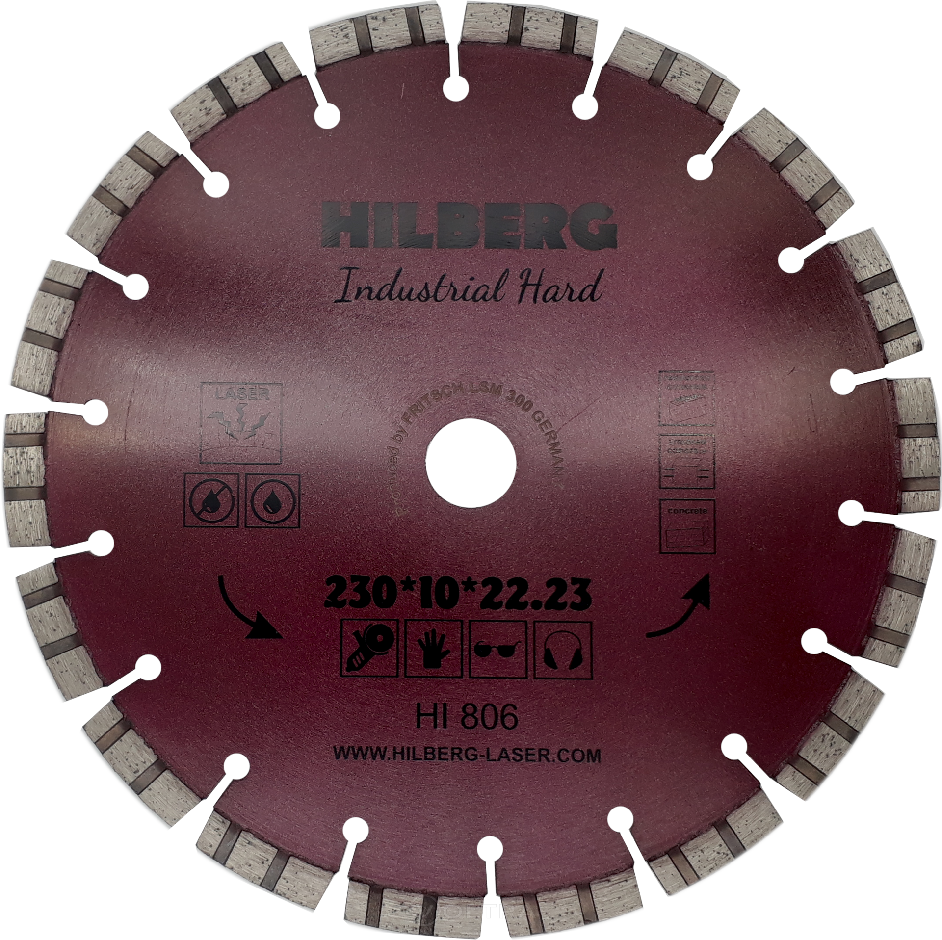 Диск алмазный 230 Hilberg Industrial Hard Laser HI806