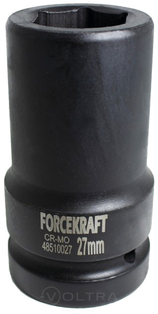 Головка ударная глубокая 27мм 6гр. 1'' ForceKraft FK-48510027