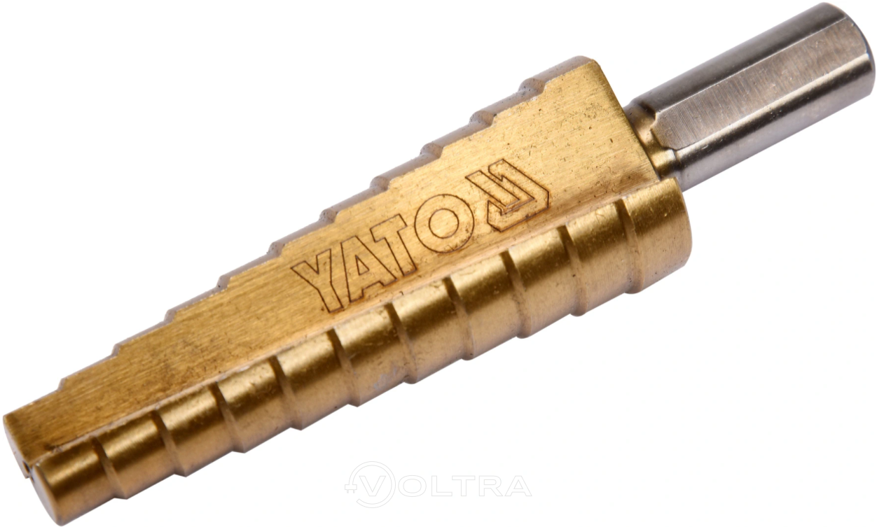 Сверло по металлу ступенчатое 10-20мм HSS-TiN Yato YT-44745