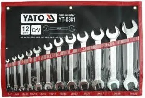 Набор рожковых ключей 6-32мм (12шт) Yato YT-0381