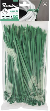 Хомут пластмассовый зеленый 2.5х100мм (100шт) Bradas (TS1125100G)