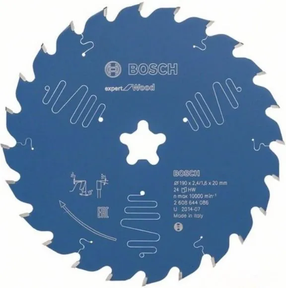 Пильный диск Expert for Wood 190xFFixx2.4/1.6x24T Bosch (2608644086)