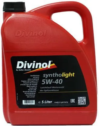 Моторное масло 5W40 синтетическое Divinol Syntolight 5л (49520-K007)