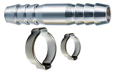 Переходник елочка 6мм x елочка 6мм с обжимными кольцами Fubag (180390)