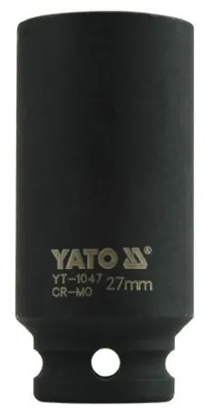 Головка торцевая ударная 1/2" 6гр. 27мм L78мм CrMo Yato YT-1047