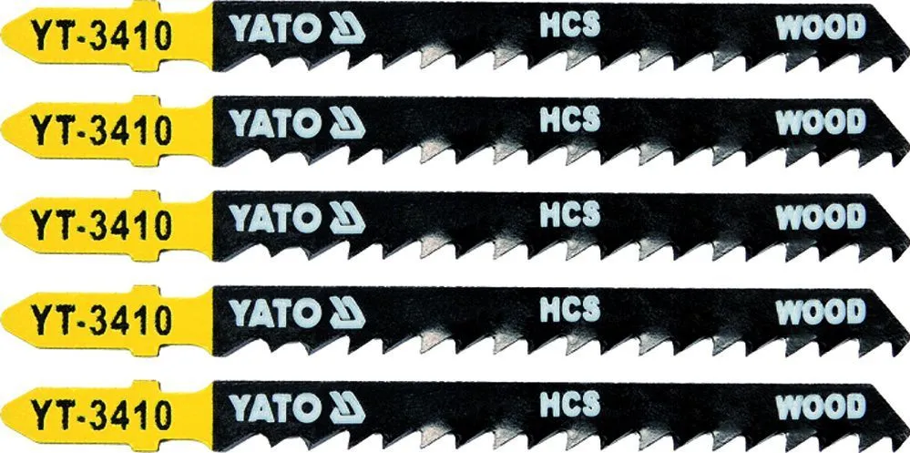 Полотна для электролобзика по дереву L100мм (5шт) Yato YT-3410