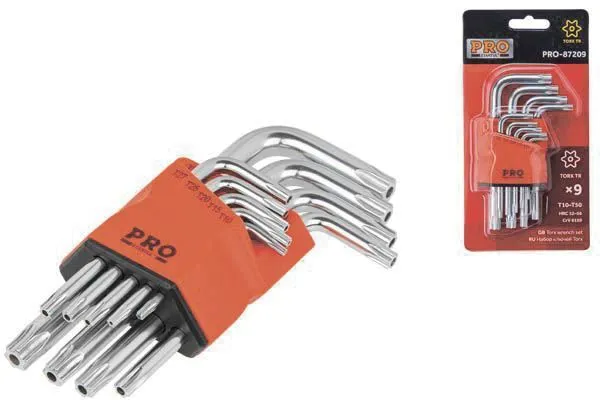 Набор ключей Torx T10-T50 9шт короткие Pro Startul (PRO-87209)