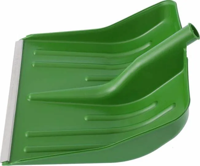 Лопата для уборки снега пластиковая зеленая 420х425мм без черенка Сибртех 61619