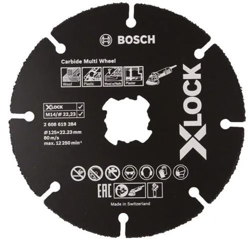 Круг отрезной 125х1x22.2мм для дерева X-LOCK Carbide Multi Wheel Bosch (2608619284)