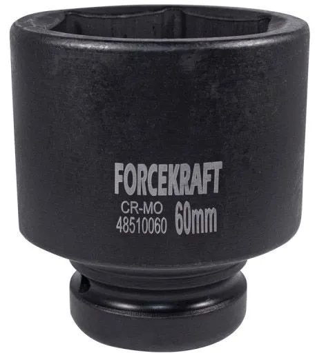Головка ударная глубокая 1'' 60мм (6гр.) ForceKraft FK-48510060