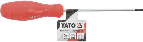 Отвертка шлицевая магнитная 3х100мм CrV 6150 Yato YT-25650