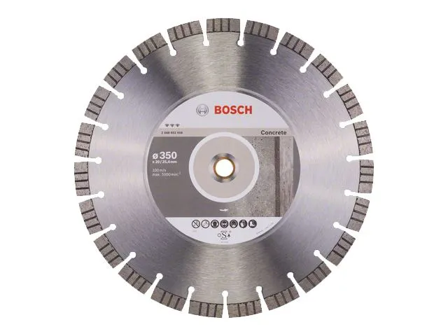 Алмазный круг 350х20/25,4мм бетон Bosch Best (2608602658)