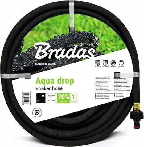 Шланг сочащийся с фитингами 1/2" 30м Bradas Aqua-Drop (WAD1/2030)