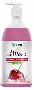 Жидкое крем-мыло Milana Спелая вишная 1л с дозатором Grass (126401)