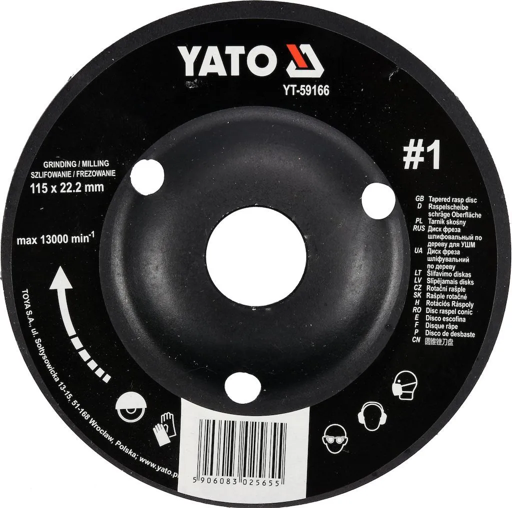 Диск-фреза универсальный для УШМ 115мм Yato YT-59166