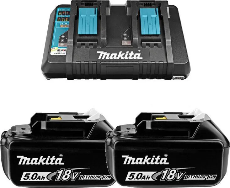 Набор аккумулятор BL1850B (18В, 5Ah, 2шт) + зарядное устройство DC18RD Makita (191L75-3)