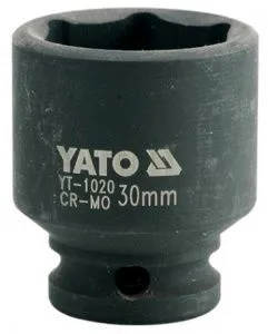 Головка торцевая ударная 1/2" 6гр. 30мм L48мм CrMo Yato YT-1020