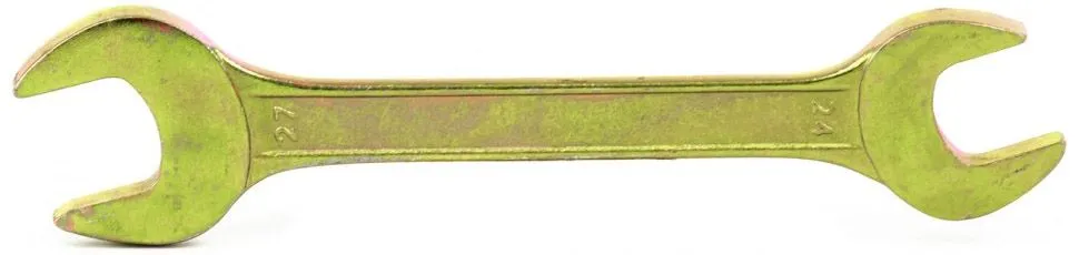 Ключ рожковый 24х27мм желтый цинк Сибртех (14314)