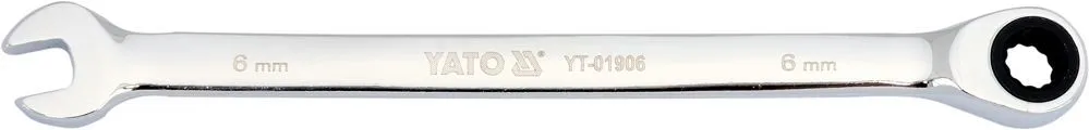 Ключ рожково-накидной с трещоткой 6мм CrV Yato YT-01906