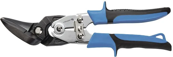 Ножницы по металлу 250мм изогнутые правые HOEGERT HT3B505