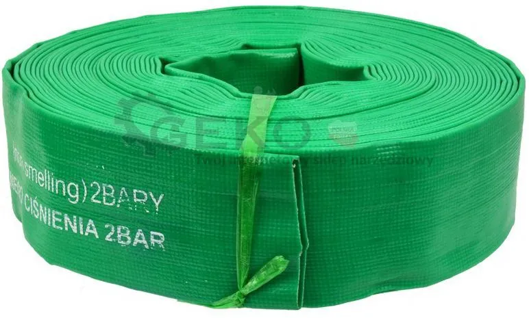 Напорный рукав ПВХ 2" 20м 2атм (зеленый) Geko G70020