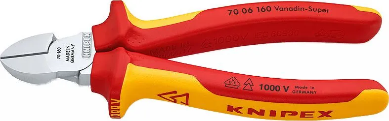 Кусачки боковые хромированные 160мм Knipex KN-7006160