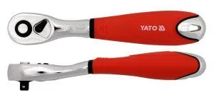 Ключ трещоточный для головок 1/4" T72 (крас.) CrV6135 Yato YT-0733