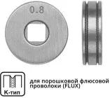 Ролик подающий ф25/7мм шир.7.5мм проволока ф0.8-1.0мм (K-тип) Solaris (WA-2432)