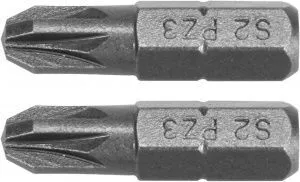 Бита PZ3х25мм 1/4" (2шт) AlSl S2 Yato YT-77882