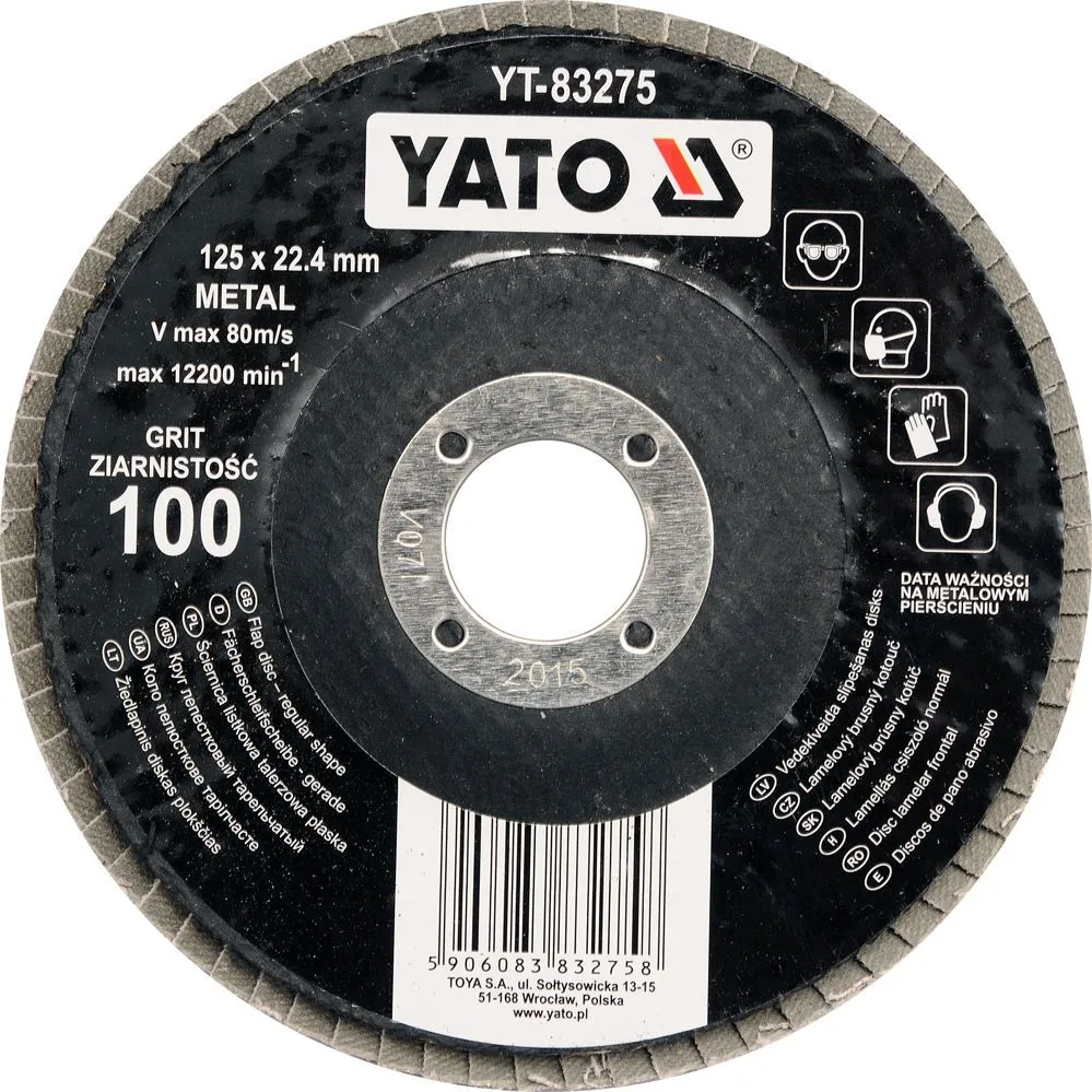 Круг лепестковый 125мм Р40 Yato YT-83272