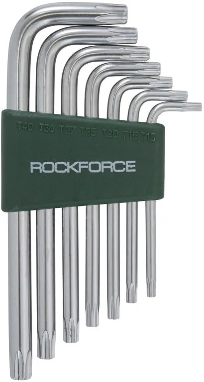 Набор ключей Г-образных TORX с отверстием 7пр. Rock Force RF-5071T