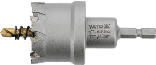 Сверло корончатое режущее по металлу TCT 40мм 1/4'' Yato YT-44062