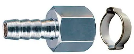 Переходник 1/4"F x елочка 10мм с обжимным кольцом Fubag (180252 B)