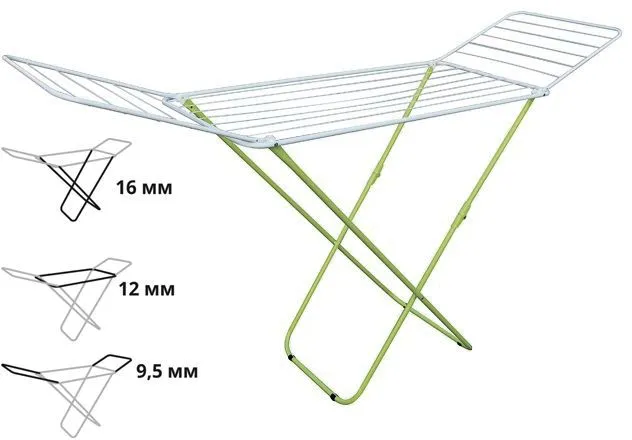 Сушилка для белья напольная 18м бело-зеленая PERFECTO LINEA Bona (46-011821)