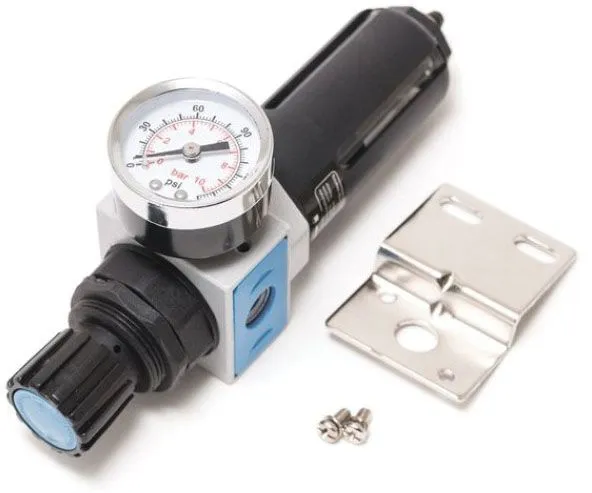 Фильтр-регулятор с индикатором давления для пневмосистем 1/8" Forsage F-EW2000-01