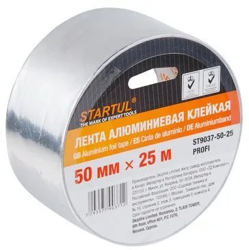 Лента алюминиевая клейкая 50ммх10м Startul Profi (ST9037-50-10)