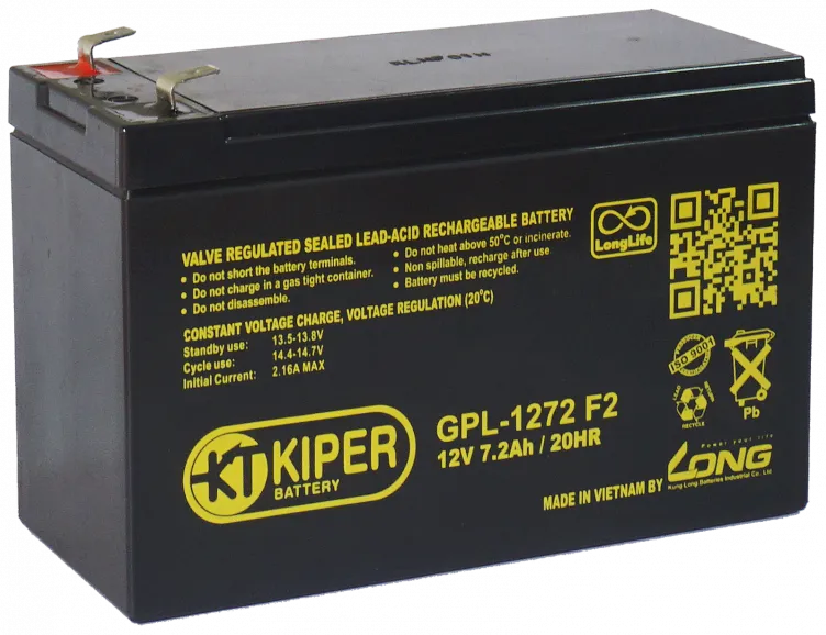 Аккумуляторная батарея Kiper F2 12V/7.2Ah (GPL-1272)