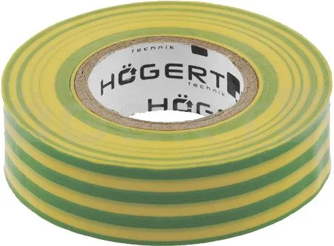 Изоляционная лента желто-зеленая PVC HOEGERT HT1P286
