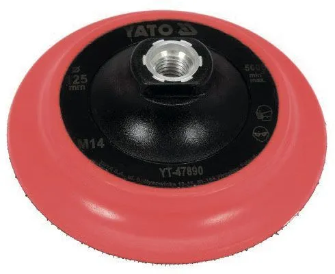 Насадка резиновая шлифовальная 125мм М14 с липучкой Yato YT-47890