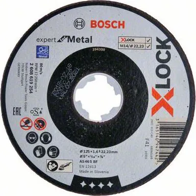 Круг отрезной X-LOCK Expert for Metal 125x1.6x22.23мм Bosch (2608619254)