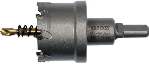 Сверло корончатое режущее по металлу TCT 44мм 3/8'' Yato YT-44063