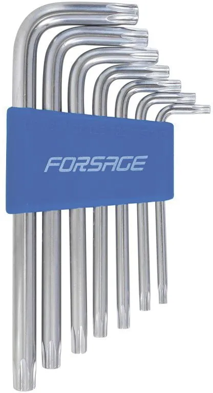 Набор ключей Г-образных TORX с отверстием 7пр. Forsage F-5071T