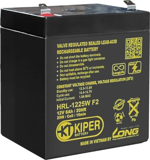 Аккумуляторная батарея Kiper HRL-1225W F2 12V/6Ah