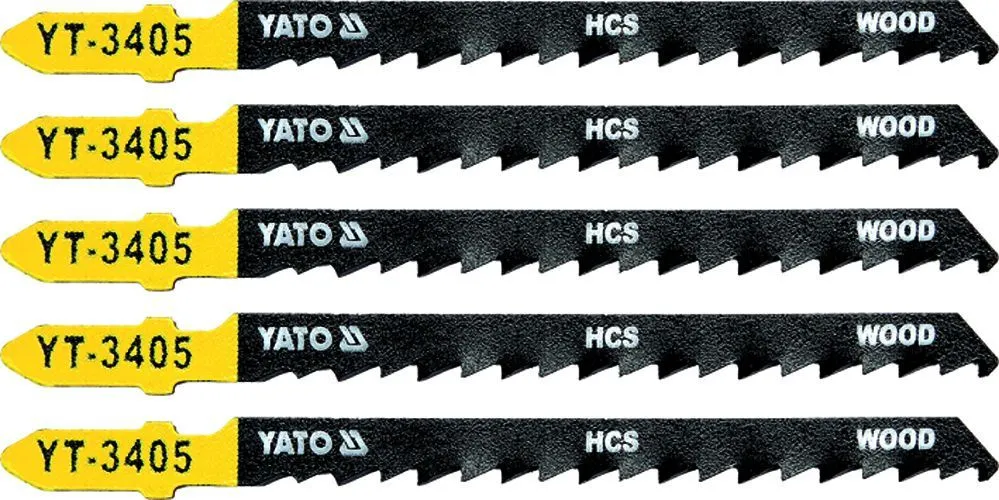 Полотна для электролобзика по дереву L100мм (5шт) Yato YT-3405