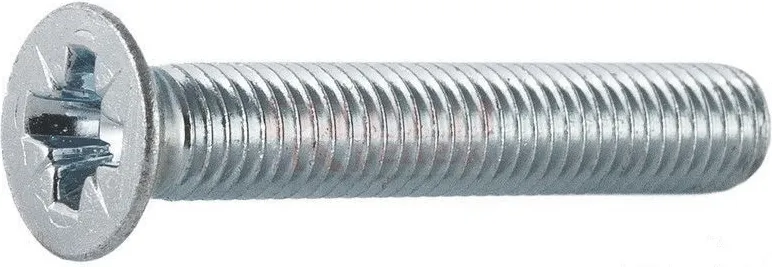 Винт М6х25 мм потай. головка, цинк, кл.пр. 5.8, DIN 965 (10 шт в зип-локе) Starfix (SMZ1-48831-10)