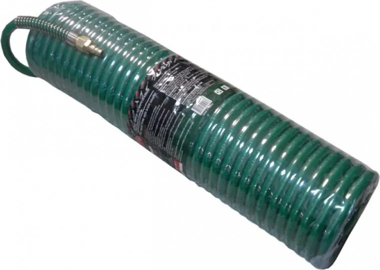 Шланг витой полиуретановый 12/18мм 10м с резьбовыми наконечниками RockForce (RF-1812-10M)